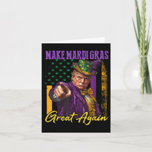Mardi Gras Donald Trump Funny Mardi Gras American Card