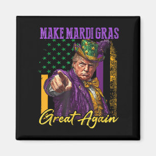 Mardi Gras Donald Trump Funny Mardi Gras American Magnet