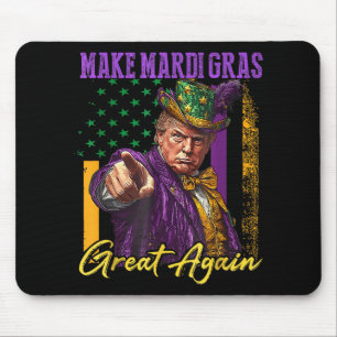Mardi Gras Donald Trump Funny Mardi Gras American Mouse Pad