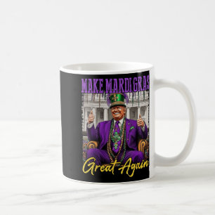 Mardi Gras Donald Trump Great Again American Flag Coffee Mug