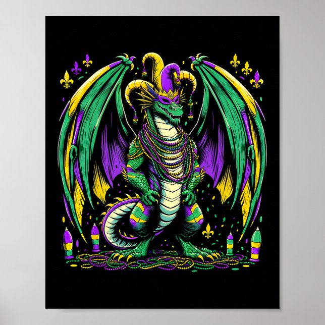 Mardi Gras Dragon Jester  Poster (Front)