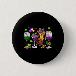 Mardi Gras Drinks New Orleans Funny Costume Women  6 Cm Round Badge