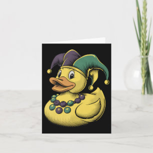 Mardi Gras Duck Rubber Ducky Costume Louisiana Lai Card