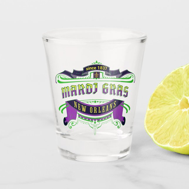 Mardi Gras emblem 1837 Shot Glass (Creator Uploaded)