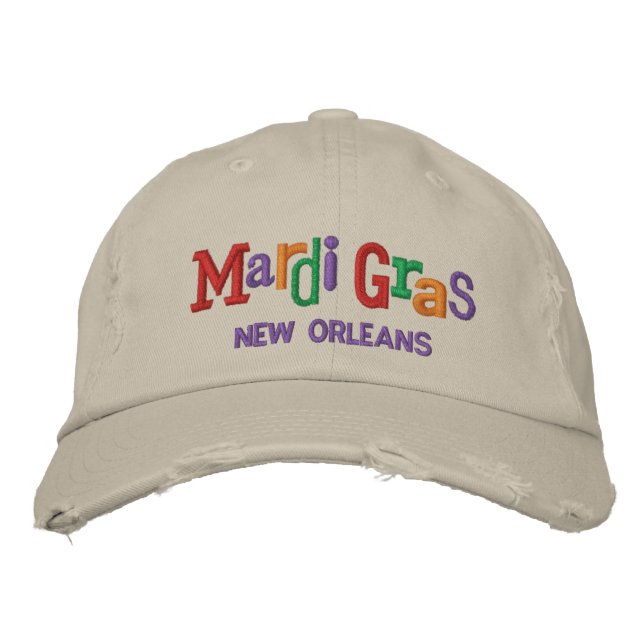 Mardi Gras Embroidery Hat (Front)
