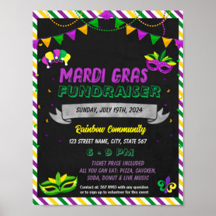 Mardi Gras event template Poster