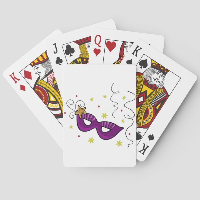 Mardi Gras Eye Mask Playing Cards (Back)
