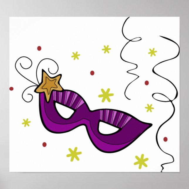Mardi Gras Eye Mask Poster (Front)
