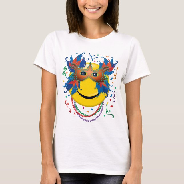 Mardi Gras Face T-Shirt (Front)