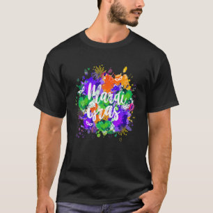 Mardi Gras Fat Tuesday Nola Louisiana Fleur De Lis T-Shirt