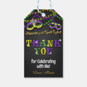 Mardi Gras Favour Tag - Celebrating with Me