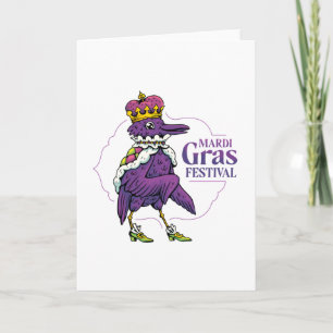 Mardi gras festival card