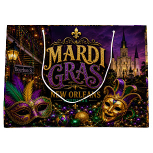 Mardi Gras Festival New Orleans Louisiana Large Gift Bag
