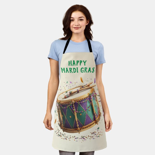 Mardi Gras Festive Drum Apron (Worn)
