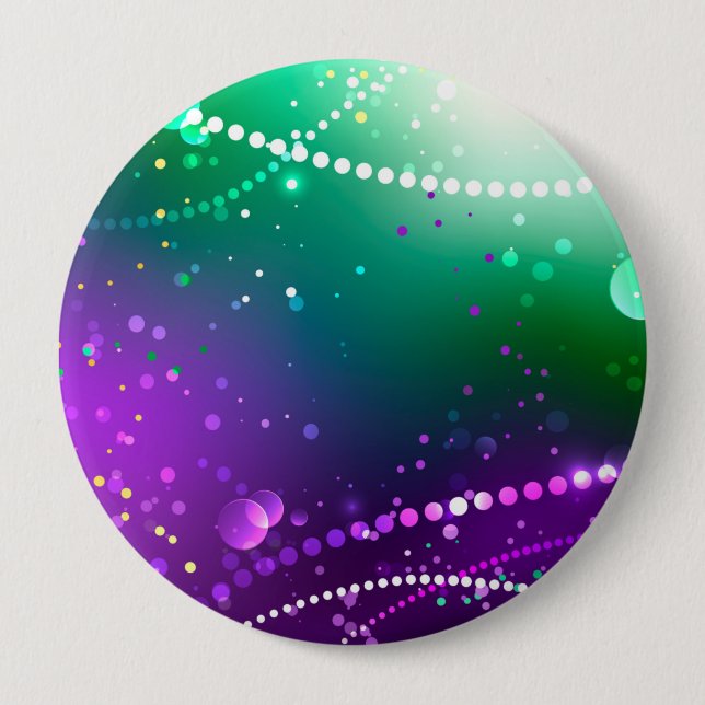 Mardi Gras Festive Purple Background 10 Cm Round Badge (Front)