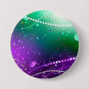 Mardi Gras Festive Purple Background 7.5 Cm Round Badge