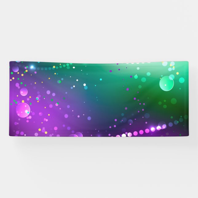 Mardi Gras Festive Purple Background Banner (Horizontal)