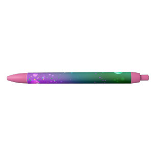 Mardi Gras Festive Purple Background Black Ink Pen