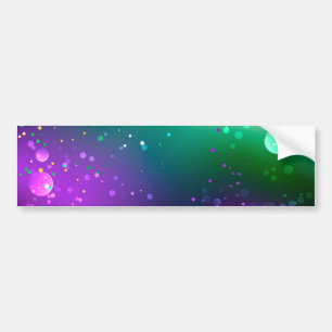 Mardi Gras Festive Purple Background Bumper Sticker