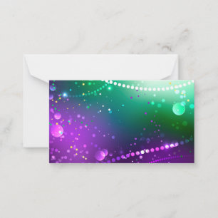 Mardi Gras Festive Purple Background Card