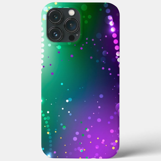 Mardi Gras Festive Purple Background Case-Mate iPhone Case (Back)