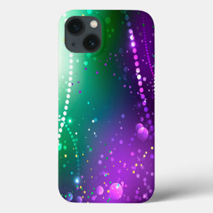 Mardi Gras Festive Purple Background iPhone 13 Case