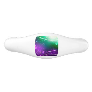 Mardi Gras Festive Purple Background Ceramic Drawer Pull