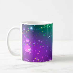 Mardi Gras Festive Purple Background Coffee Mug