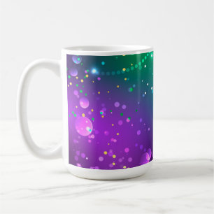 Mardi Gras Festive Purple Background Coffee Mug