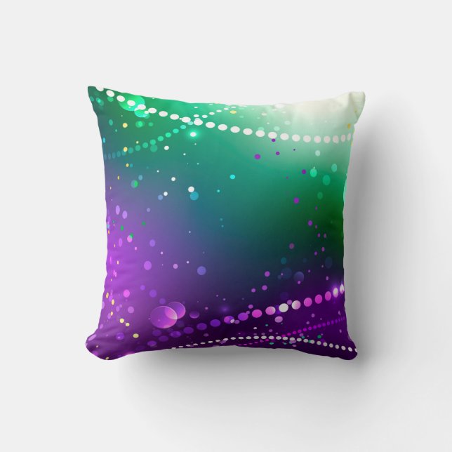 Mardi Gras Festive Purple Background Cushion (Front)