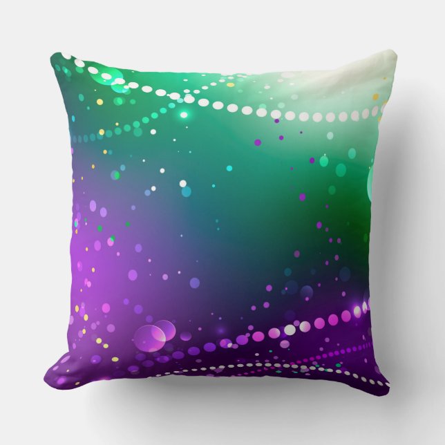 Mardi Gras Festive Purple Background Cushion (Front)
