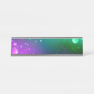 Mardi Gras Festive Purple Background Desk Name Plate