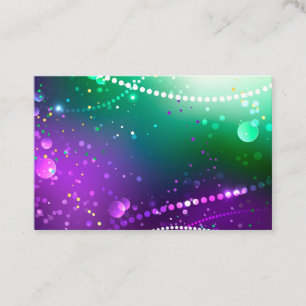 Mardi Gras Festive Purple Background Discount Card
