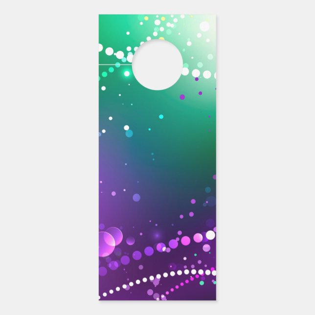 Mardi Gras Festive Purple Background Door Hanger (Front)