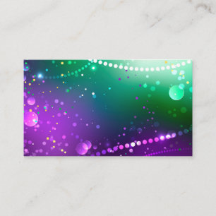 Mardi Gras Festive Purple Background Enclosure Card