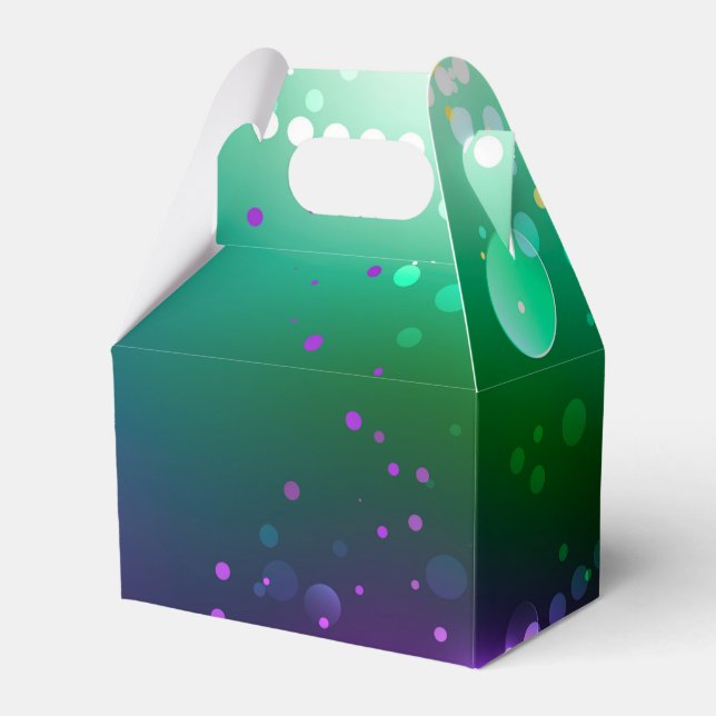 Mardi Gras Festive Purple Background Favour Box (Front Side)