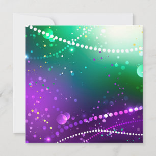 Mardi Gras Festive Purple Background Holiday Card