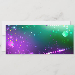 Mardi Gras Festive Purple Background Holiday Card