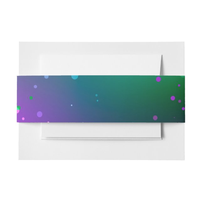 Mardi Gras Festive Purple Background Invitation Belly Band (Front Example)