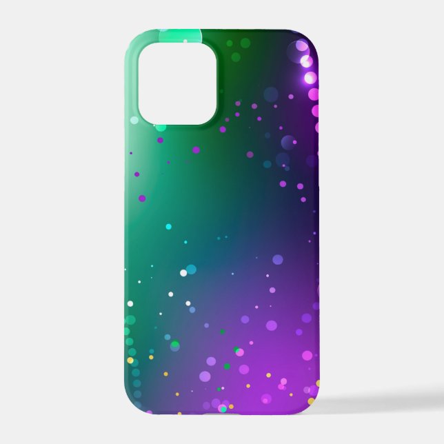 Mardi Gras Festive Purple Background iPhone Case (Back)
