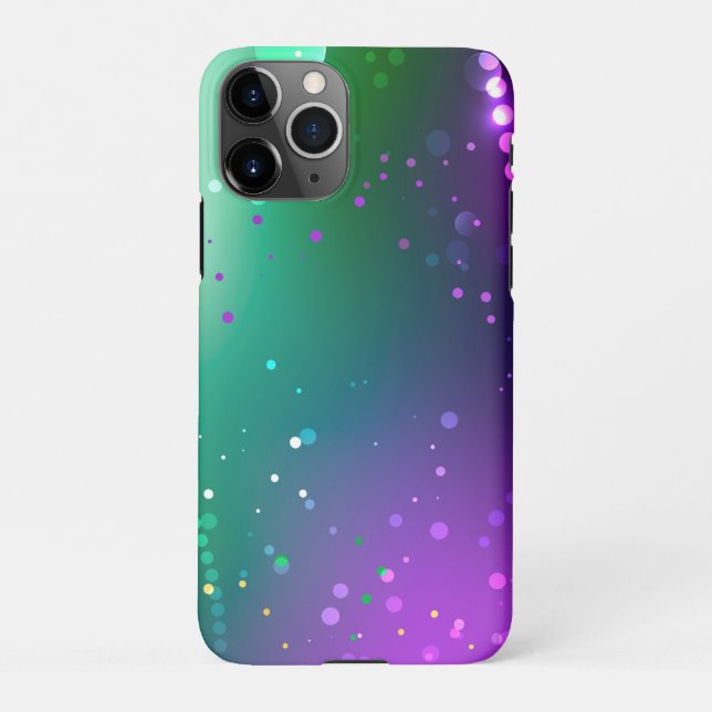 Mardi Gras Festive Purple Background iPhone Case (Back)