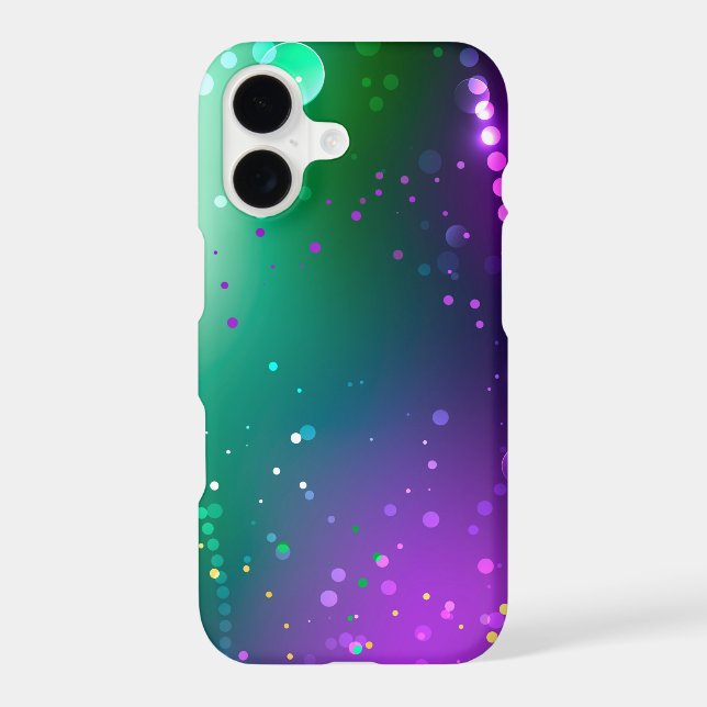 Mardi Gras Festive Purple Background iPhone Case (Back)