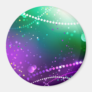 Mardi Gras Festive Purple Background Magnet