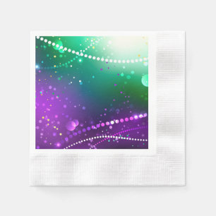 Mardi Gras Festive Purple Background Napkin