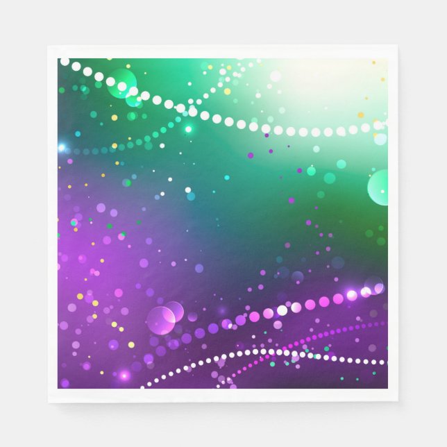 Mardi Gras Festive Purple Background Napkin (Front)