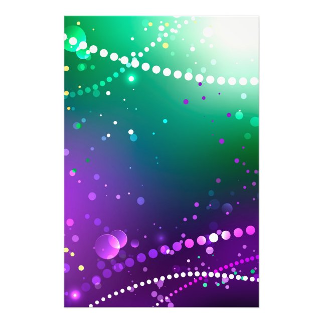 Mardi Gras Festive Purple Background Photo Print (Front)