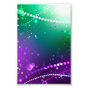 Mardi Gras Festive Purple Background Photo Print