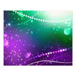 Mardi Gras Festive Purple Background Photo Print