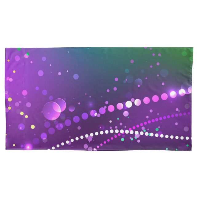 Mardi Gras Festive Purple Background Pillowcase (Front)
