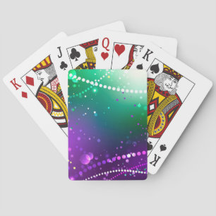Mardi Gras Festive Purple Background Playing Cards